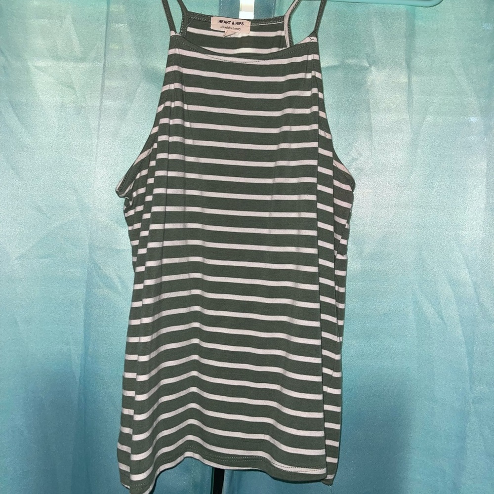 light green with white stripes